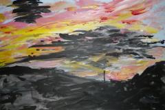 Abendstimmung am Attersee (Papier