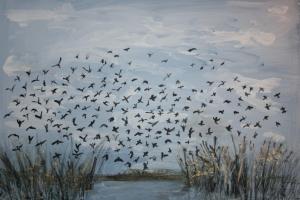 Versammlung zum Abflug