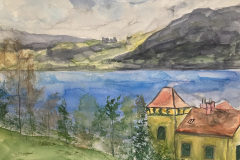 Attersee, Blick auf Steinwandeck